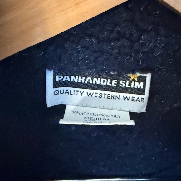 Panhandle Slim Blue and Black Horse Teddy Jacket. Women’s Medium. - Picture 9 of 11